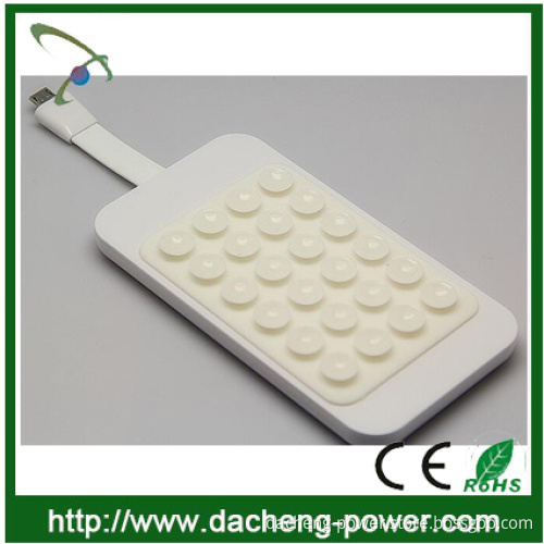 CE ROHS FCC approved external battery charger 4000mah with sucker design